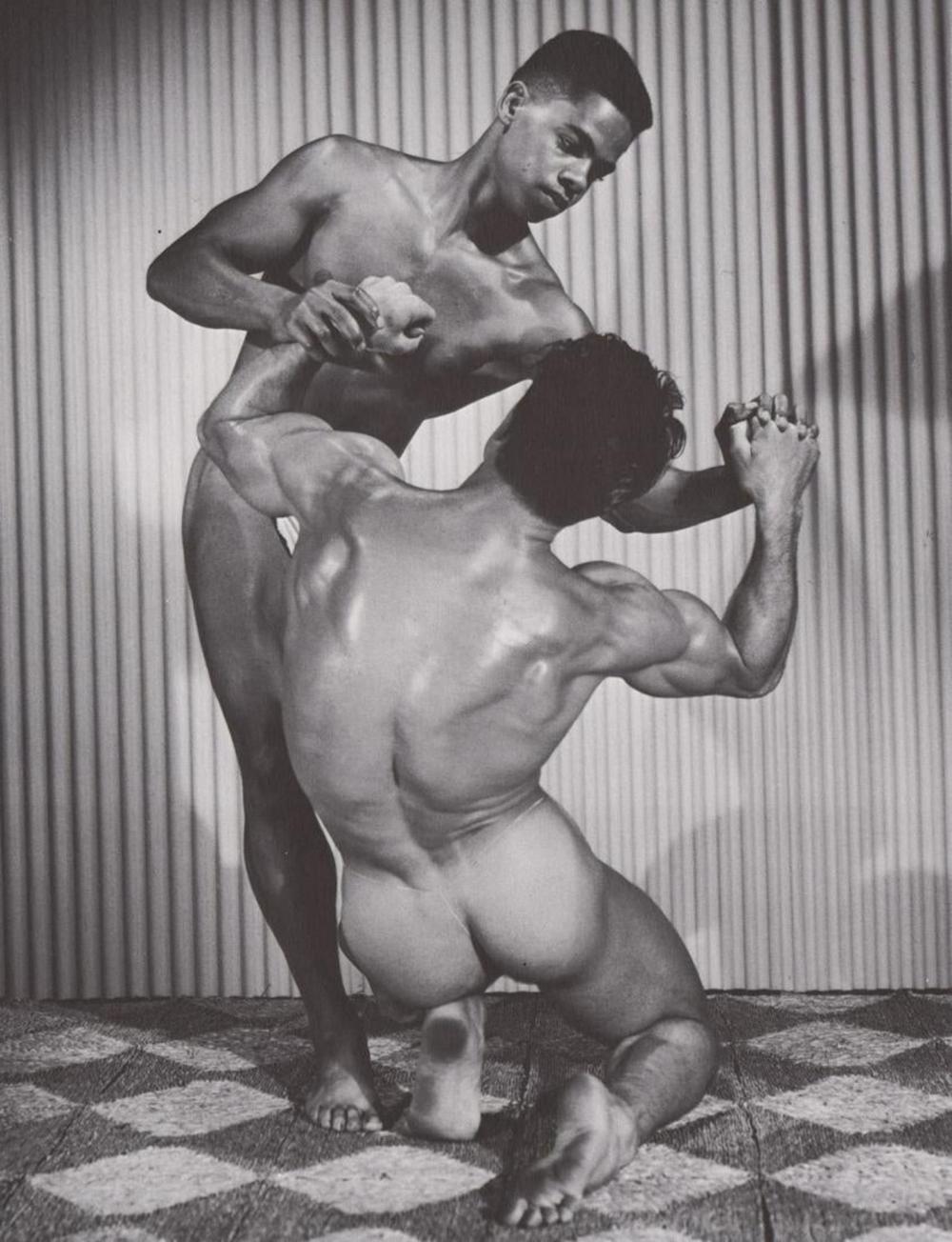 Bruce of LA - Ed Fury & Bill Broomes Wrestling Nude 1950s Gay - 17