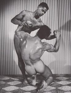 Bruce of LA - Ed Fury & Bill Broomes Wrestling Nude 1950s Gay - 17" x 22" Print