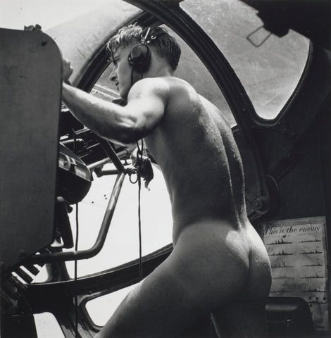 Horace Bristol - Nude Navy Blister Gunner Rescue @ Rabaul WW2 (1944) Butt - 17"x22" Fine Art Print