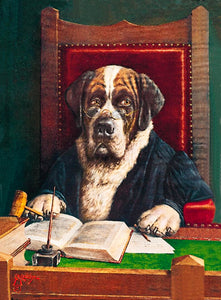 Cassius M. Coolidge - No Graft Here (1903) Dog Judge - 17" x 22" Fine Art Print