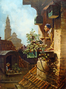 Carl Spitzweg - The Attic, Garret (circa 1848) - 17" x 22" Fine Art Print