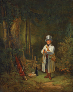 Carl Spitzweg - The Sunday Hunting (1845) - 17" x 22" Fine Art Print