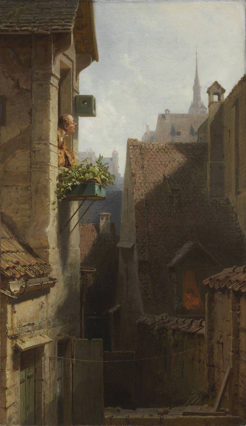 Carl Spitzweg - The Hypochondriac (1865) Germany - 17" x 22" Fine Art Print