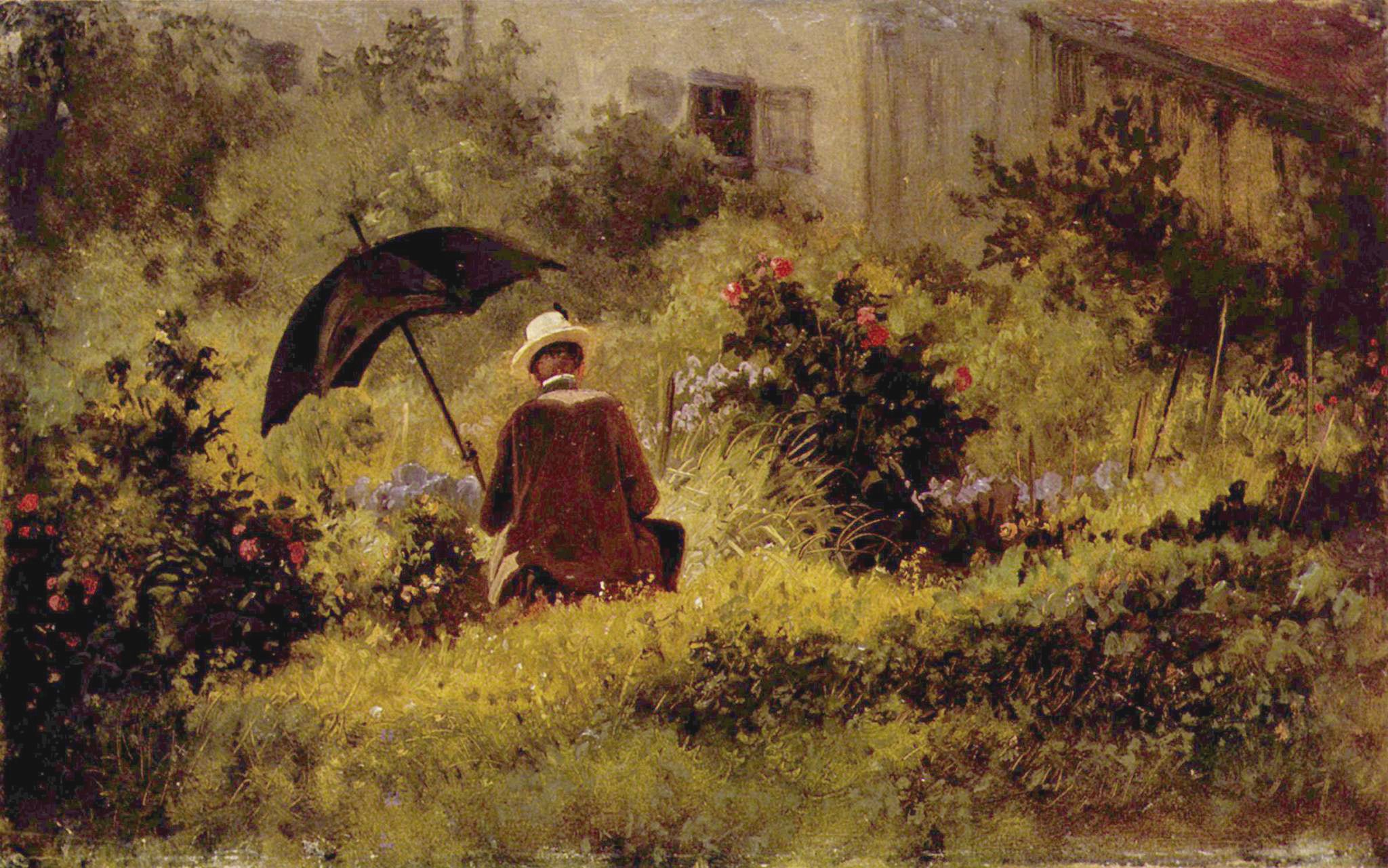 Carl Spitzweg - The Botanist - 17" x 22" Fine Art Print