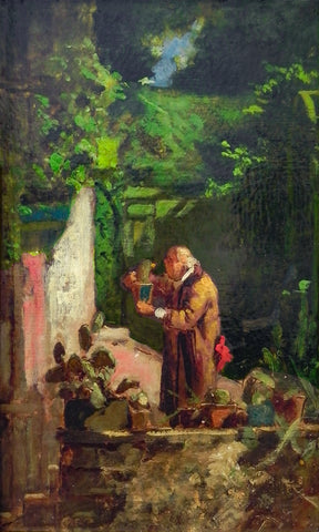 Carl Spitzweg - The Pastor as a Cactus Lover (1875) - 17" x 22" Fine Art Print