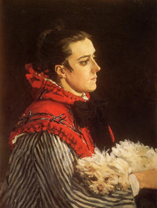 Claude Monet - Camille with a Small Dog (1866) - 17" x 22" Fine Art Print