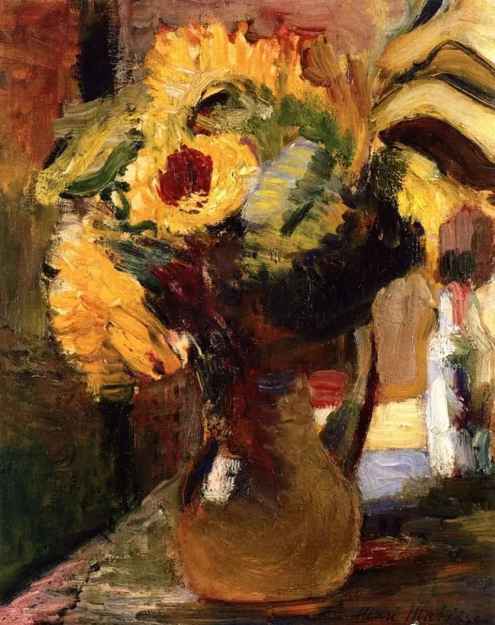 Henri Matisse - Bouquet of Sunflowers (1897) Signed - 17" x 22" Fine Art Print