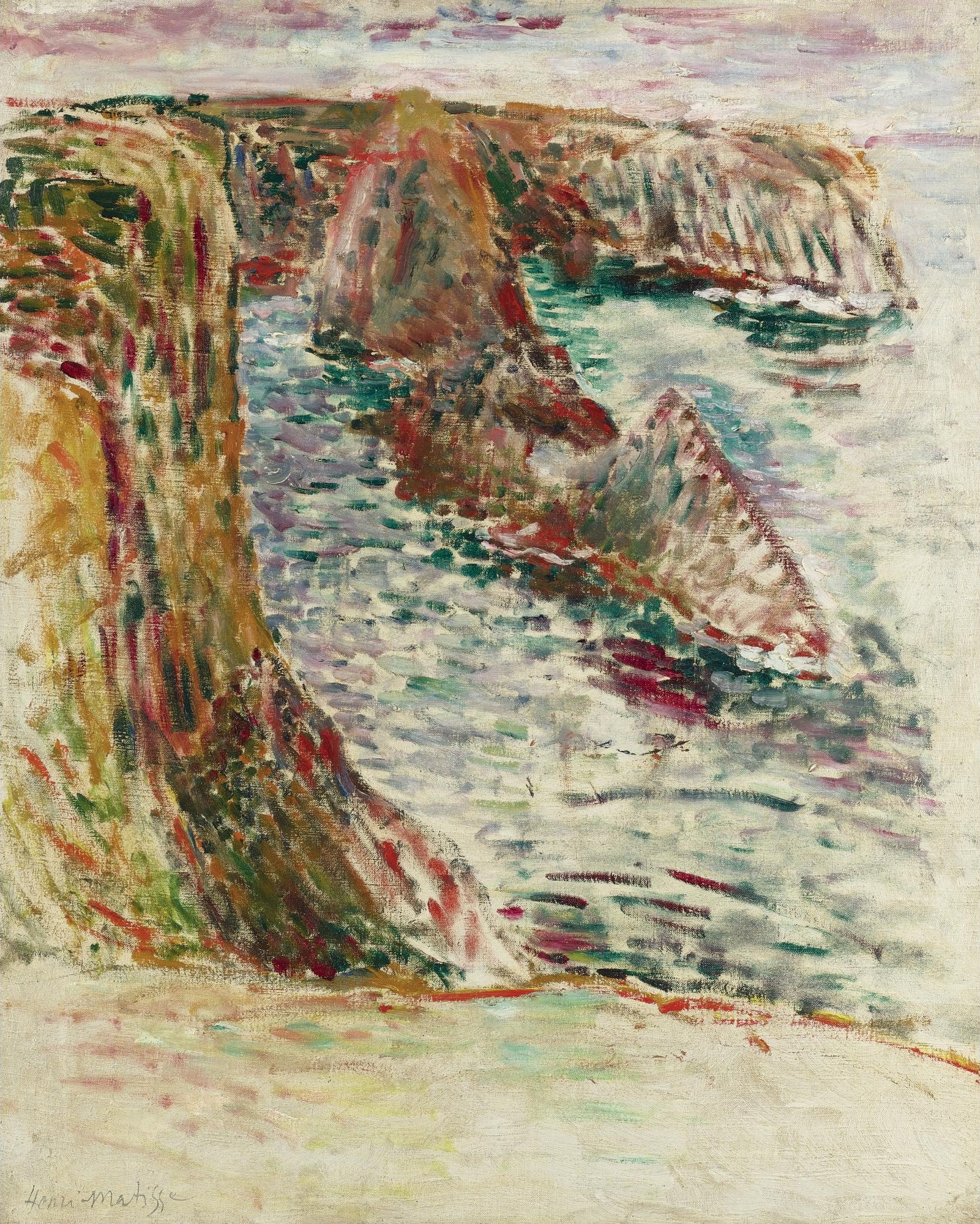 Henri Matisse - Belle Île En Mer (1897) Signed - 17" x 22" Fine Art Print