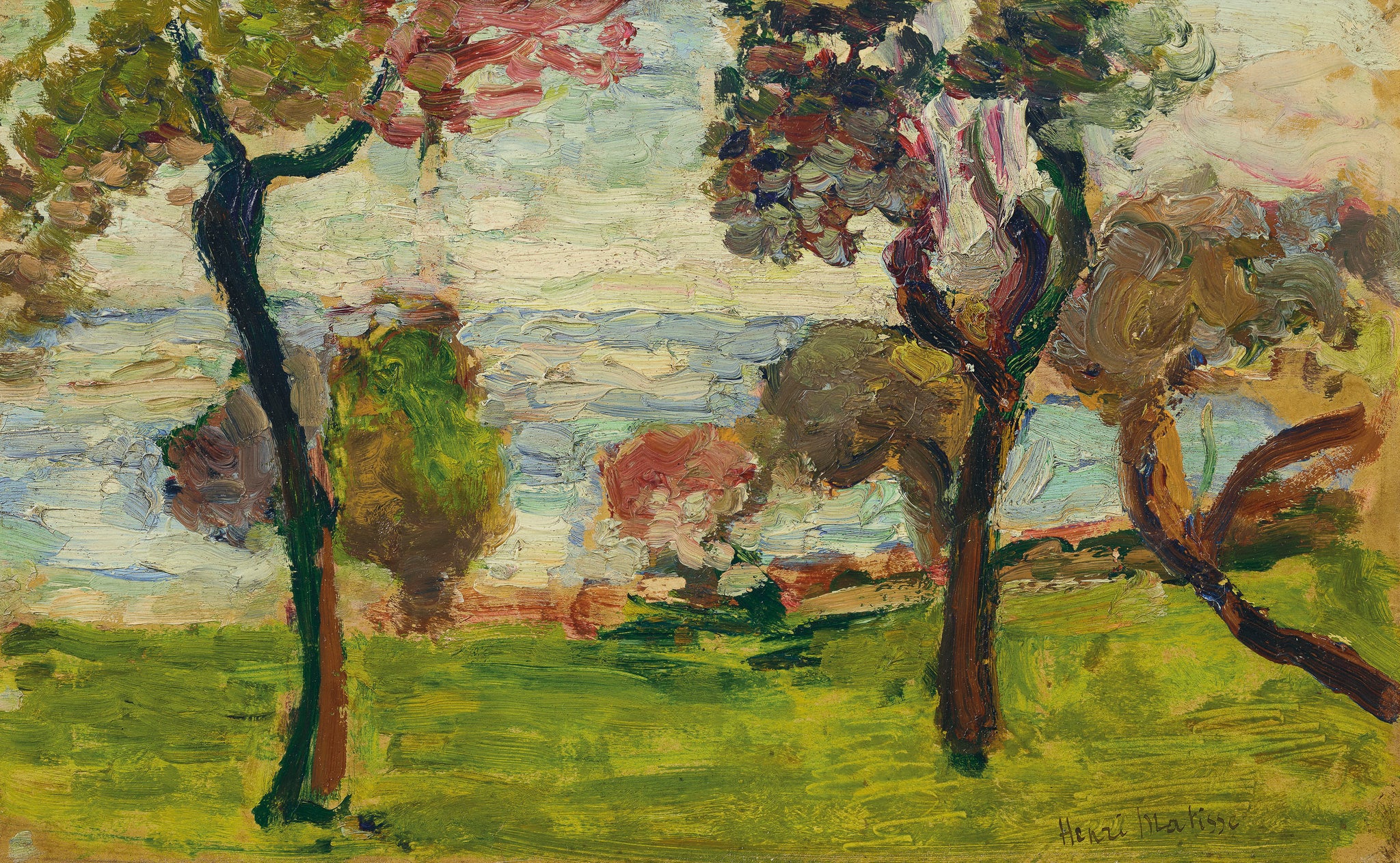 Henri Matisse - Paysage (1898) Signed - 17" x 22" Fine Art Print