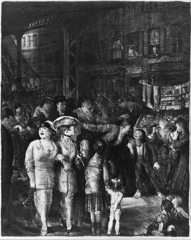 George Bellows - The Street (1917) Signed - 17" x 22" Fine Art Print