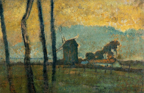 Edgar Degas - Landscape at Valery-sur-Somme (1854) - 17" x 22" Fine Art Print