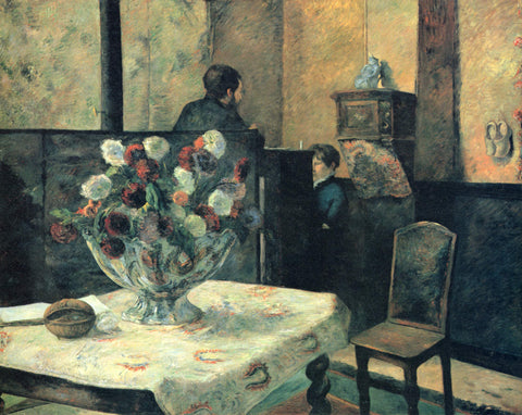 Paul Gauguin - Interior of the Painter's House Rue Carcel (1881) Paris - 17" x 22" Fine Art Print