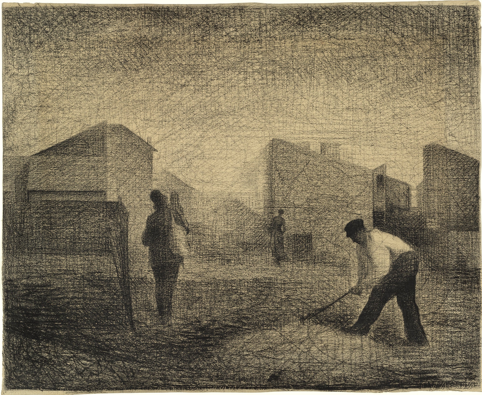 Georges Seurat - Stone Breakers, Le-Raincy (1881) - 17" x 22" Fine Art Print