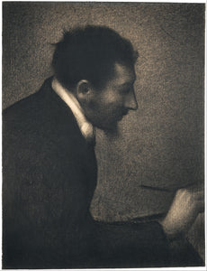 Georges Seurat - Portrait of Edmond-François Aman-Jean (1883) - 17" x 22" Art Print