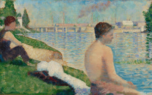 Georges Seurat - Seated Bather (1883) Pointillism - 17" x 22" Fine Art Print