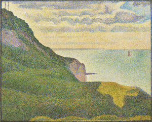 Georges Seurat - Port-en-Bessin, Semaphore & Cliffs (1888) - 17" x 22" Art Print