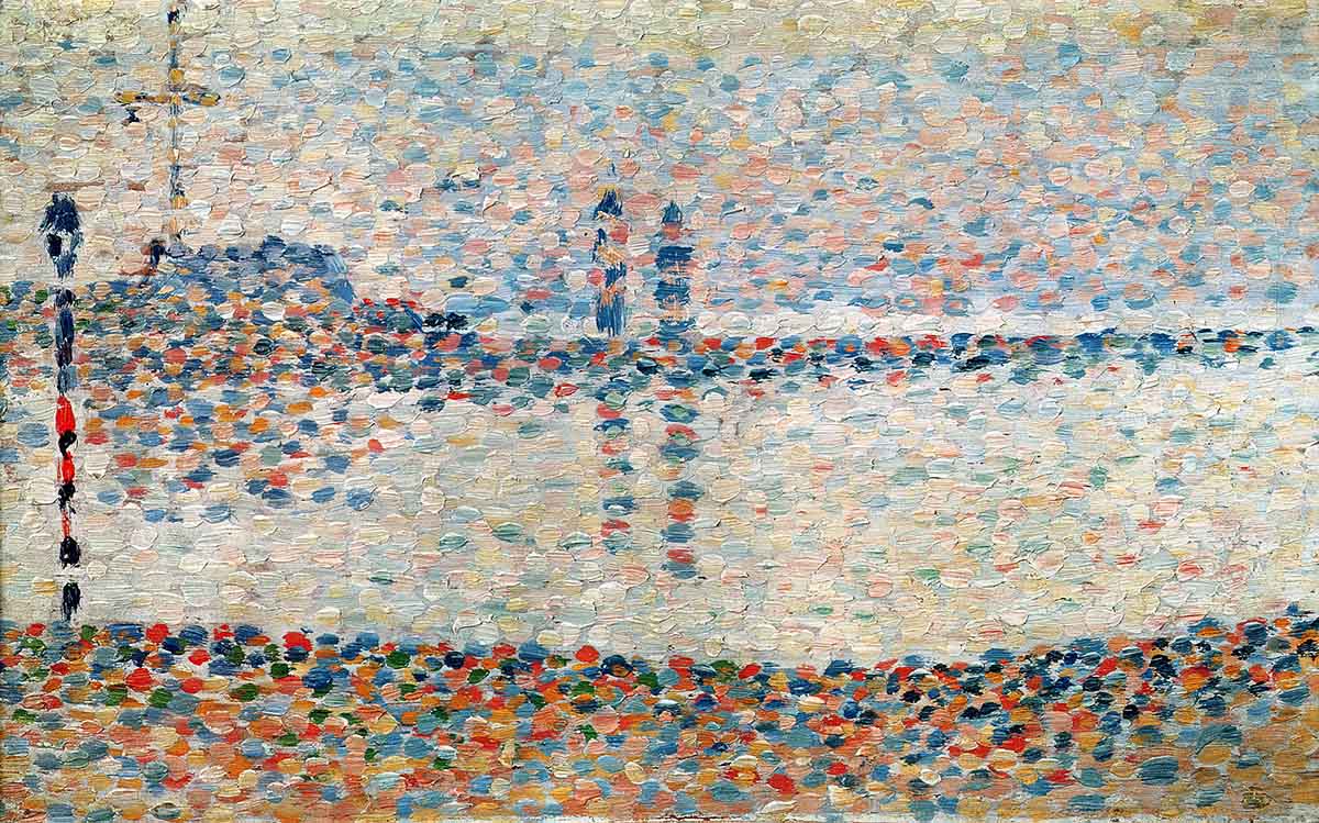 Georges Seurat - Study for 'The Channel at Gravelines, Evening' (1890) - 17" x 22" Fine Art Print