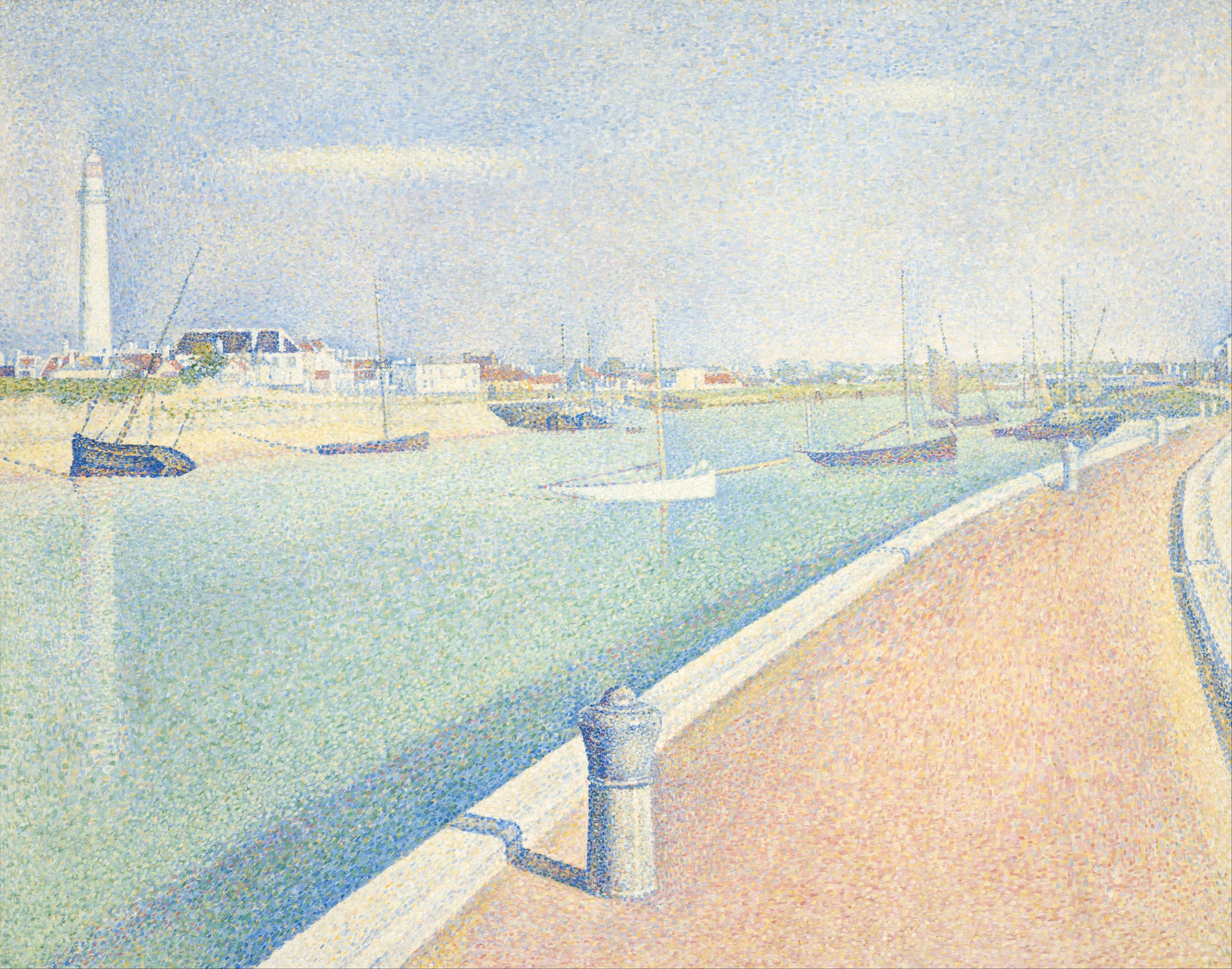 Georges Seurat - The Canal of Gravelines, Petit Fort Philippe (1890) - 17" x 22" Fine Art Print