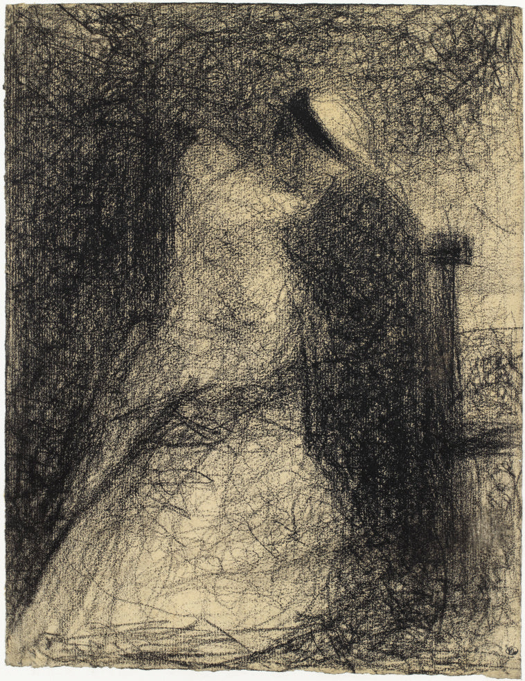 Georges Seurat - Nurse Sitting Holding her Baby - 17" x 22" Fine Art Print