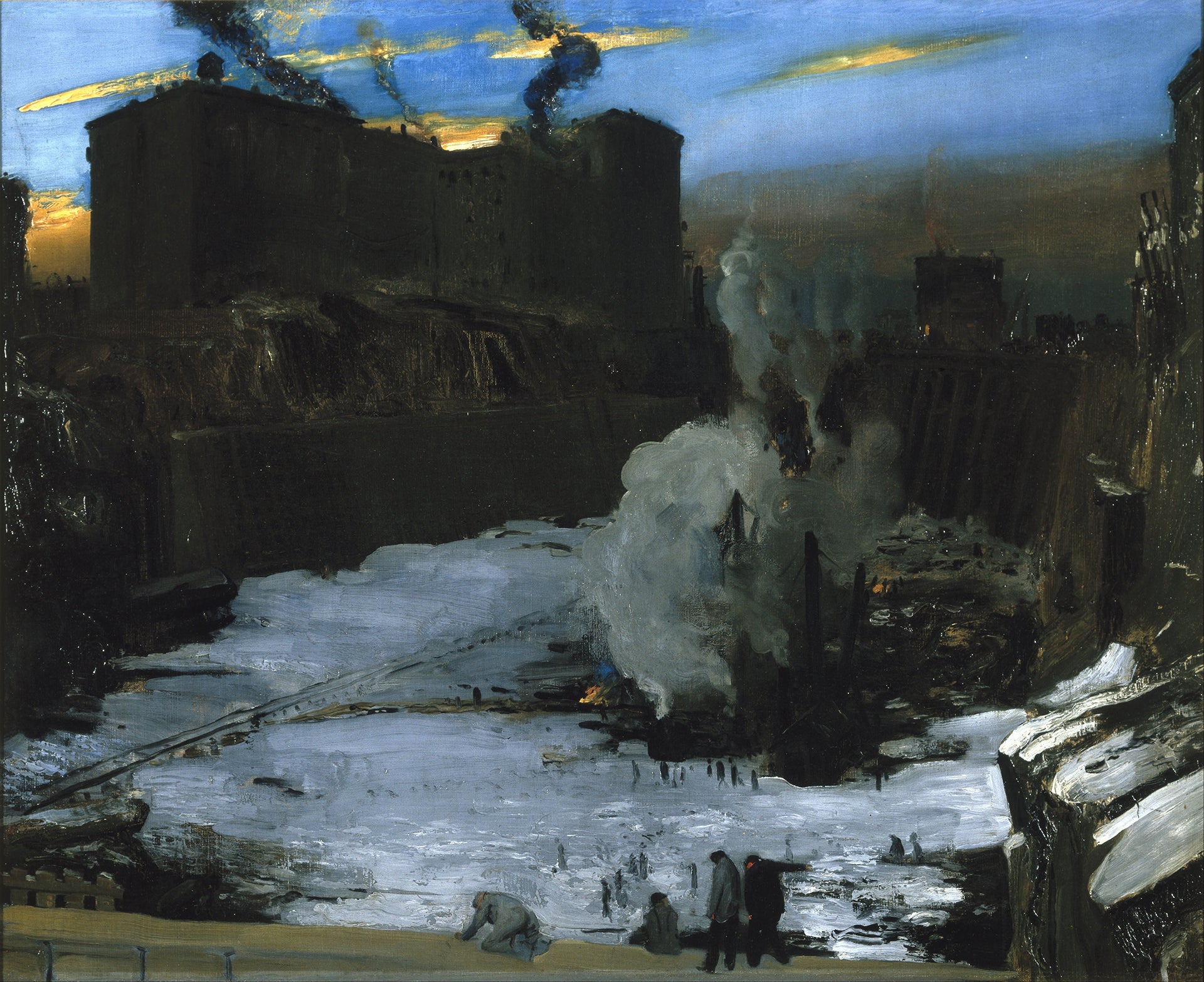 George Bellows - Pennsylvania Station Excavation (1908) - 17" x 22" Fine Art Print