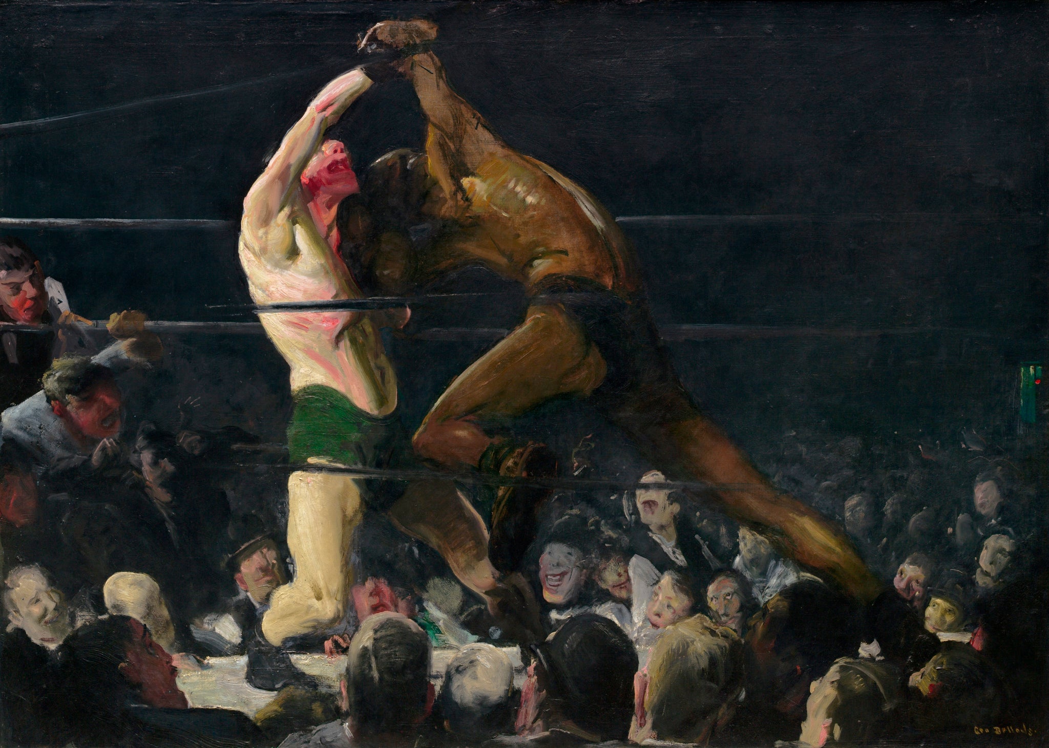 George Bellows - Both Members of This Club (1909) Signed -17" x 22" Fine Art Print