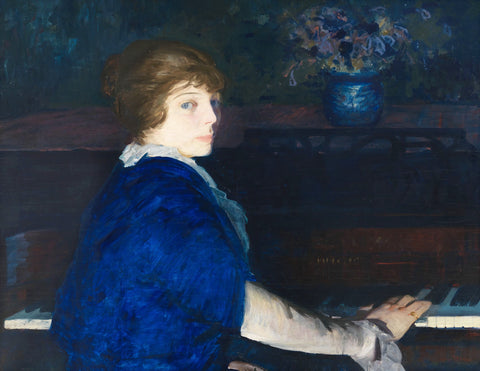 George Bellows - Emma at the Piano (1914) Signed - 17" x 22" Fine Art Print