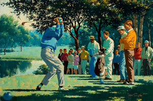 Arthur Sarnoff - A Golf Tournament 1950s Signed - 17" x 22" Fine Art Print