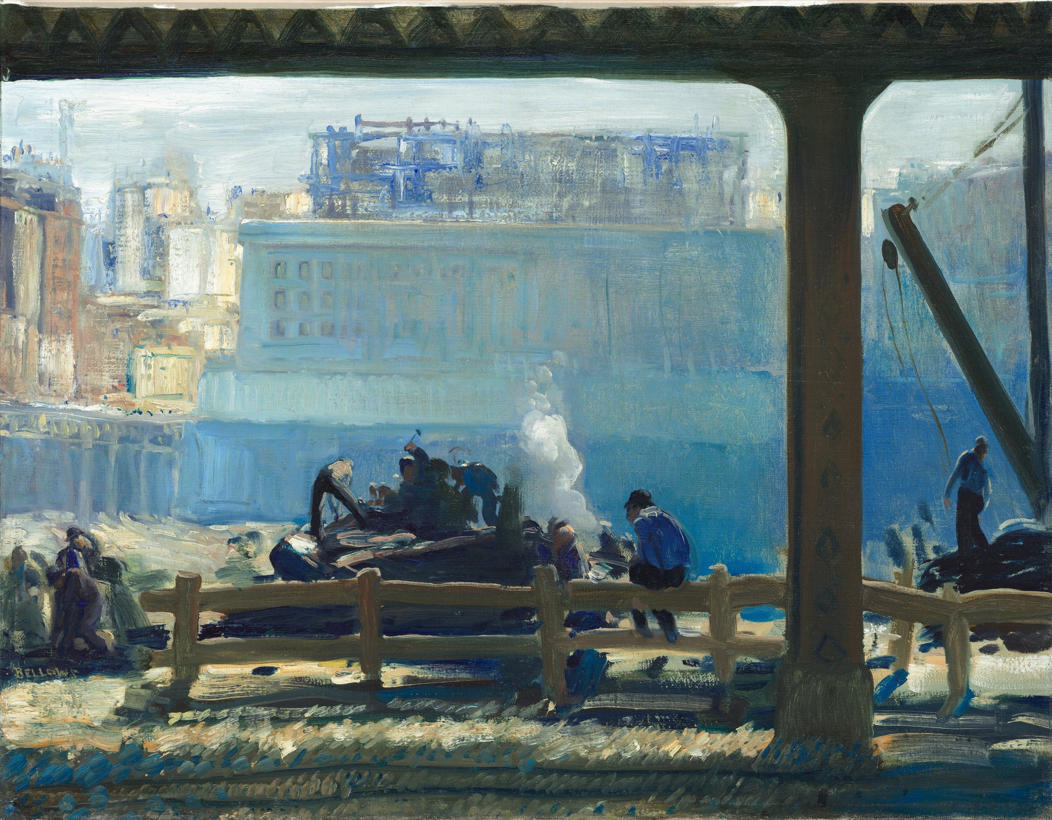 George Bellows - Blue Morning (1909) Signed - 17" x 22" Fine Art Print