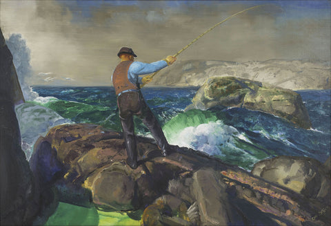 George Bellows - The Fisherman (1917) Signed - 17" x 22" Fine Art Print