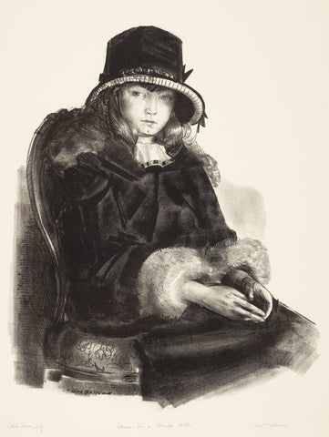 George Bellows - Ann in a Black Hat (1923) Signed - 17" x 22" Fine Art Print