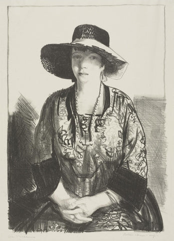 George Bellows - Emma in a Black Hat (1921) Signed - 17" x 22" Fine Art Print