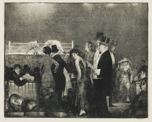 George Bellows - Preliminaries at Boxing Match (1916) Signed - 17" x 22" Art Print