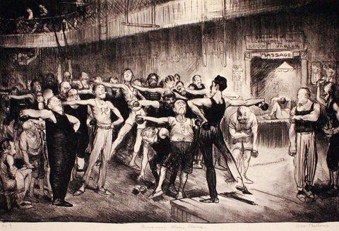 George Bellows - Business-Men's Class, YMCA (1916) Signed - 17"x22" Fine Art Print