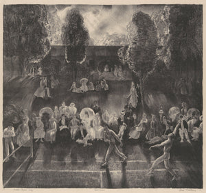 George Bellows - Tennis Match circa 1921 Signed - 17" x 22" Fine Art Print