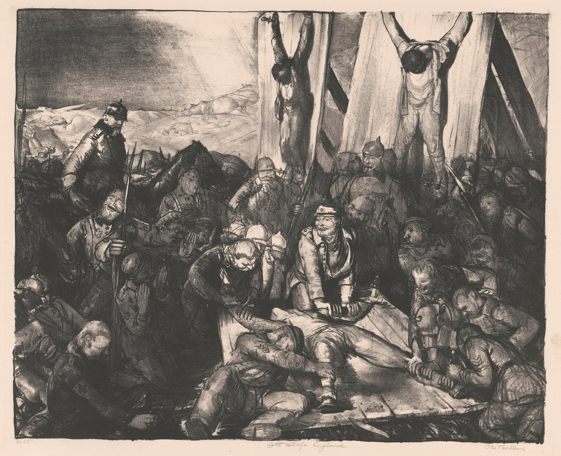 George Bellows - Gott Strafe England War (1918) Signed - 17" x 22" Fine Art Print