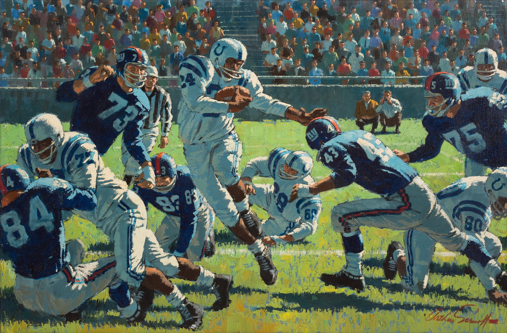 Arthur Sarnoff - Greatest Game Ever Played Football (1958) Signed - 17" x 22" Print