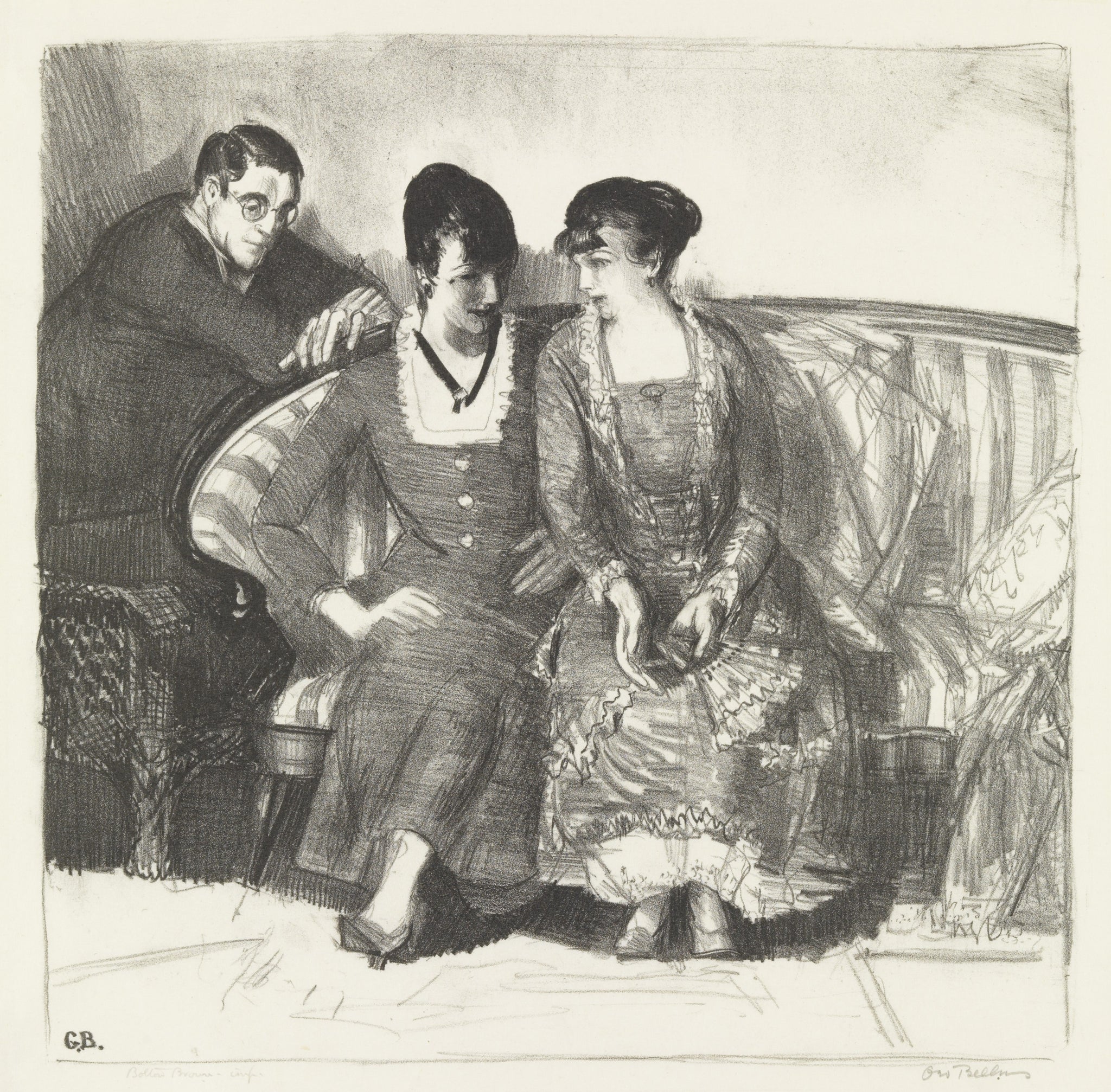 George Bellows - Emma, Elsie, and Gene (1921) Signed - 17" x 22" Fine Art Print