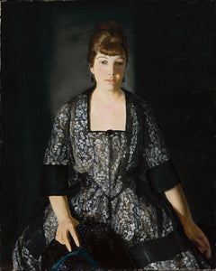 George Bellows - Emma in the Black Print Dress (1919) Signed - 17" x 22" Art Print