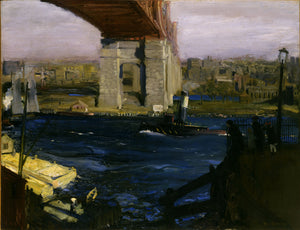 George Bellows - The Bridge, Blackwell's Island (1909) Signed - 17" x 22" Print