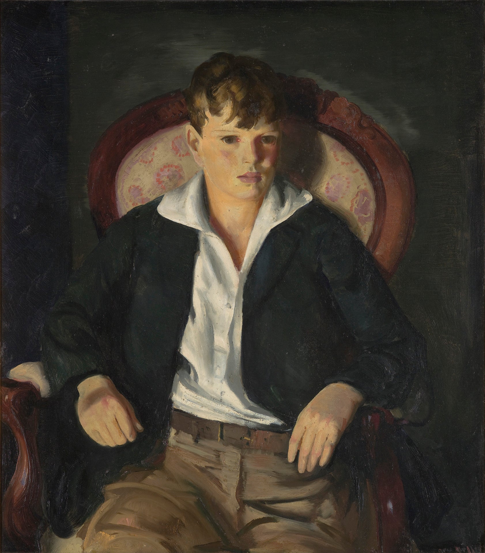 George Bellows - Portrait of a Boy (1921) Signed - 17" x 22" Fine Art Print