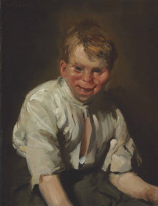 George Bellows - Portrait of a Laughing Boy (1907) Signed - 17"x22" Fine Art Print