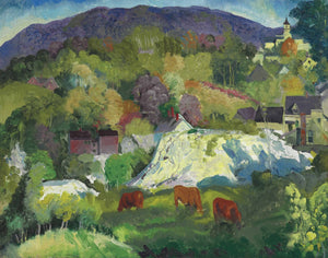 George Bellows - Village on the Hill (1916) - 17" x 22" Fine Art Print