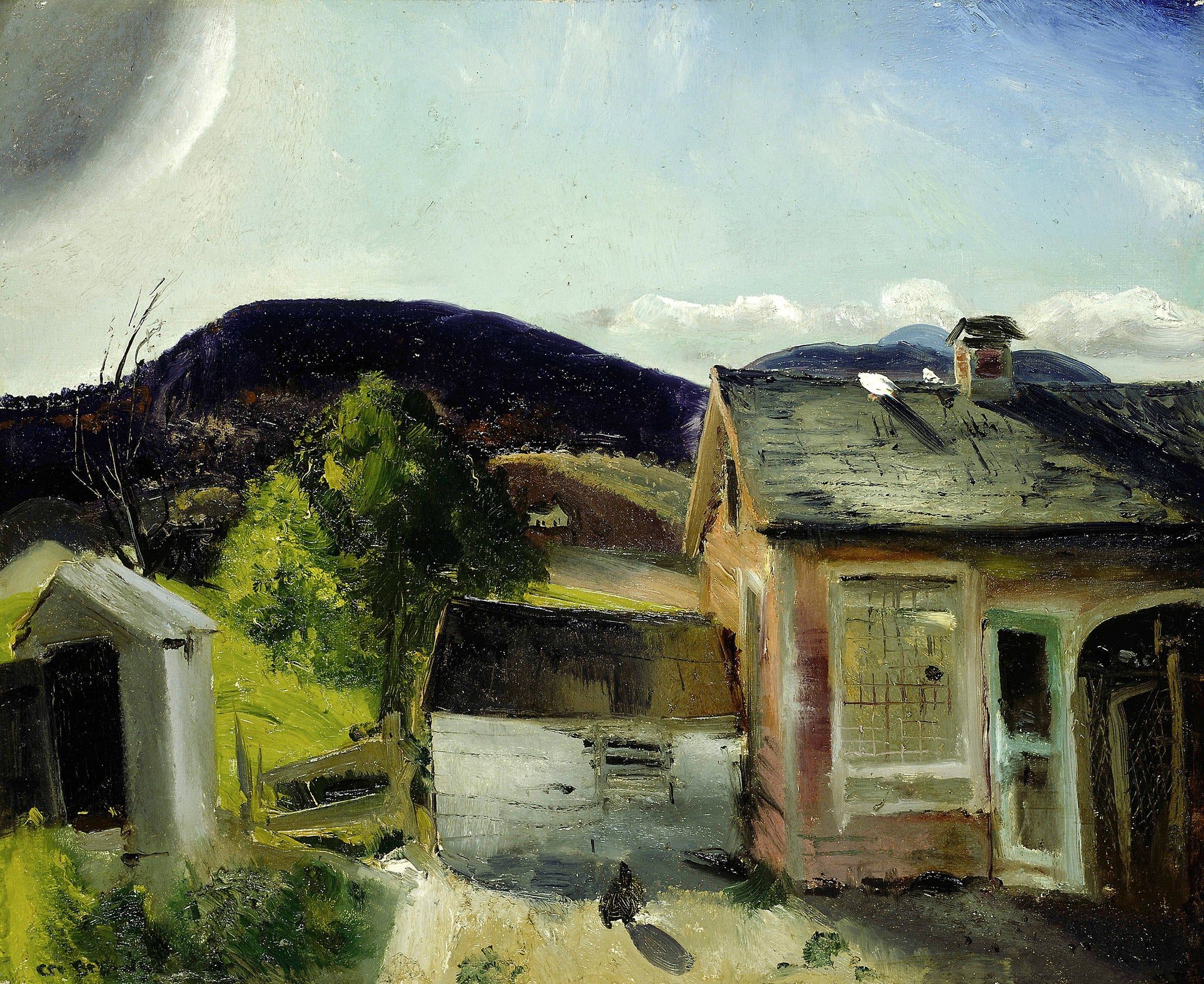 George Bellows - The Village Houses (1920) Signed - 17" x 22" Fine Art Print