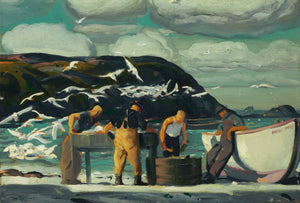 George Bellows - Cleaning Fish Seaside (1913) Signed - 17" x 22" Fine Art Print