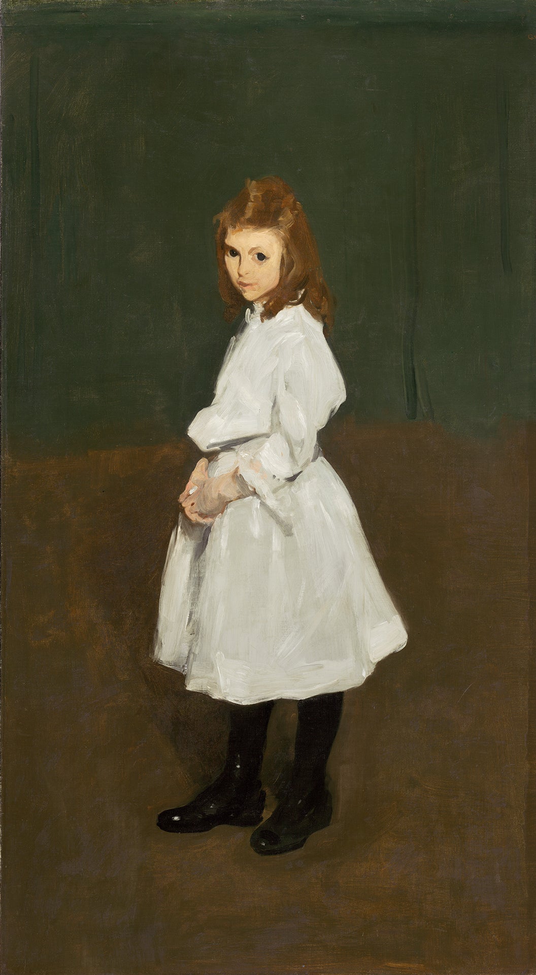 George Bellows - Little Girl in White Dress (1907) Queenie Burnett - 17"x22" Print