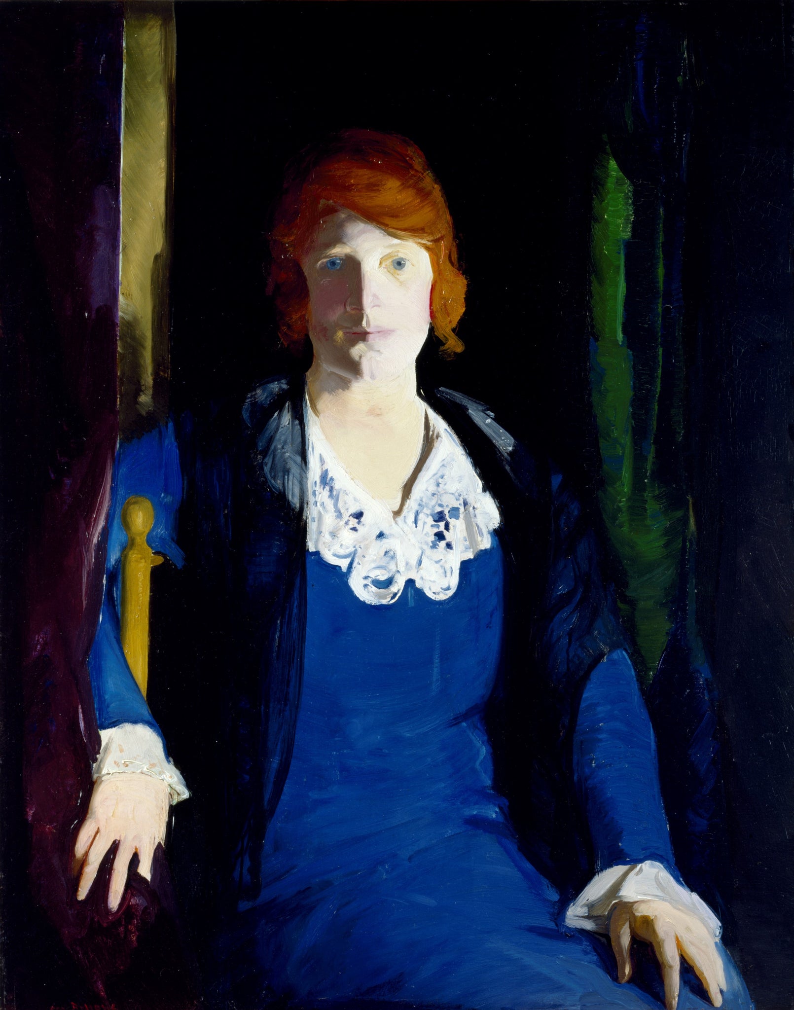 George Bellows - Portrait of Florence Pierce (1914) Signed - 17" x 22" Art Print