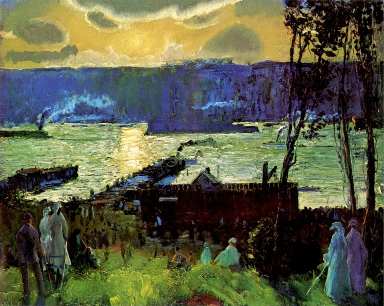 George Bellows - The Warships (1909) - 17" x 22" Fine Art Print