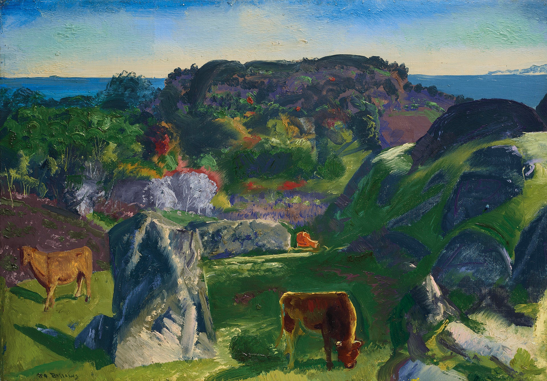 George Bellows - Rock Ridge Farm (1919) Signed - 17" x 22" Fine Art Print