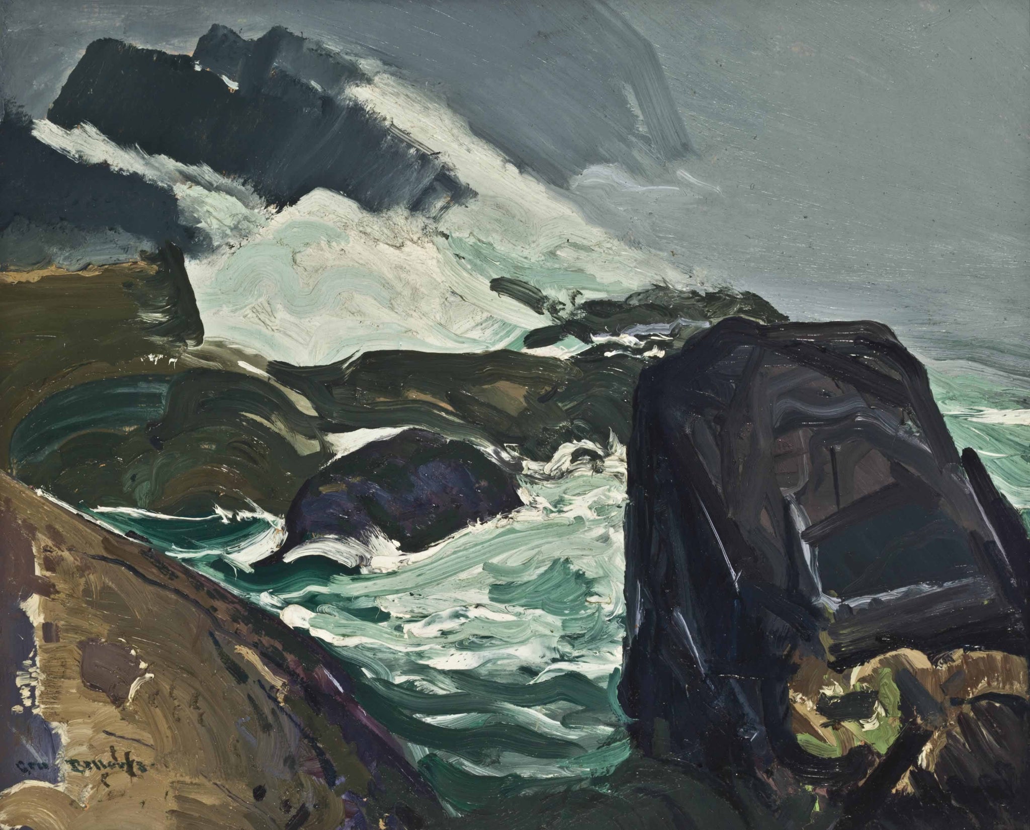 George Bellows - Rock Bound (1913) Signed - 17" x 22" Fine Art Print