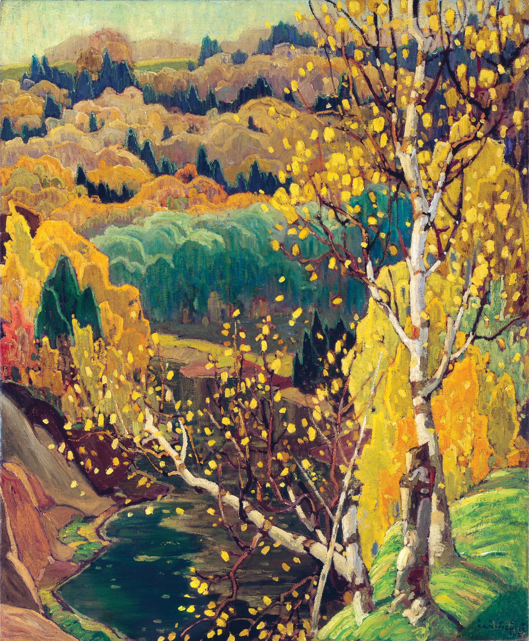 Franklin Carmichael - October Gold (1922) Signed - 17" x 22" Fine Art Print